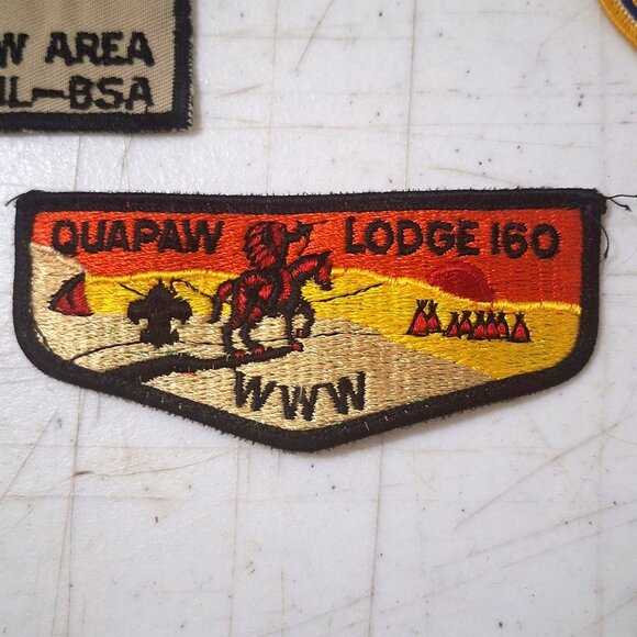 Vintage 80s Boy Scout Quapaw Area Council Arkansas 9 Patches Collectible Emblems - Picture 10 of 10